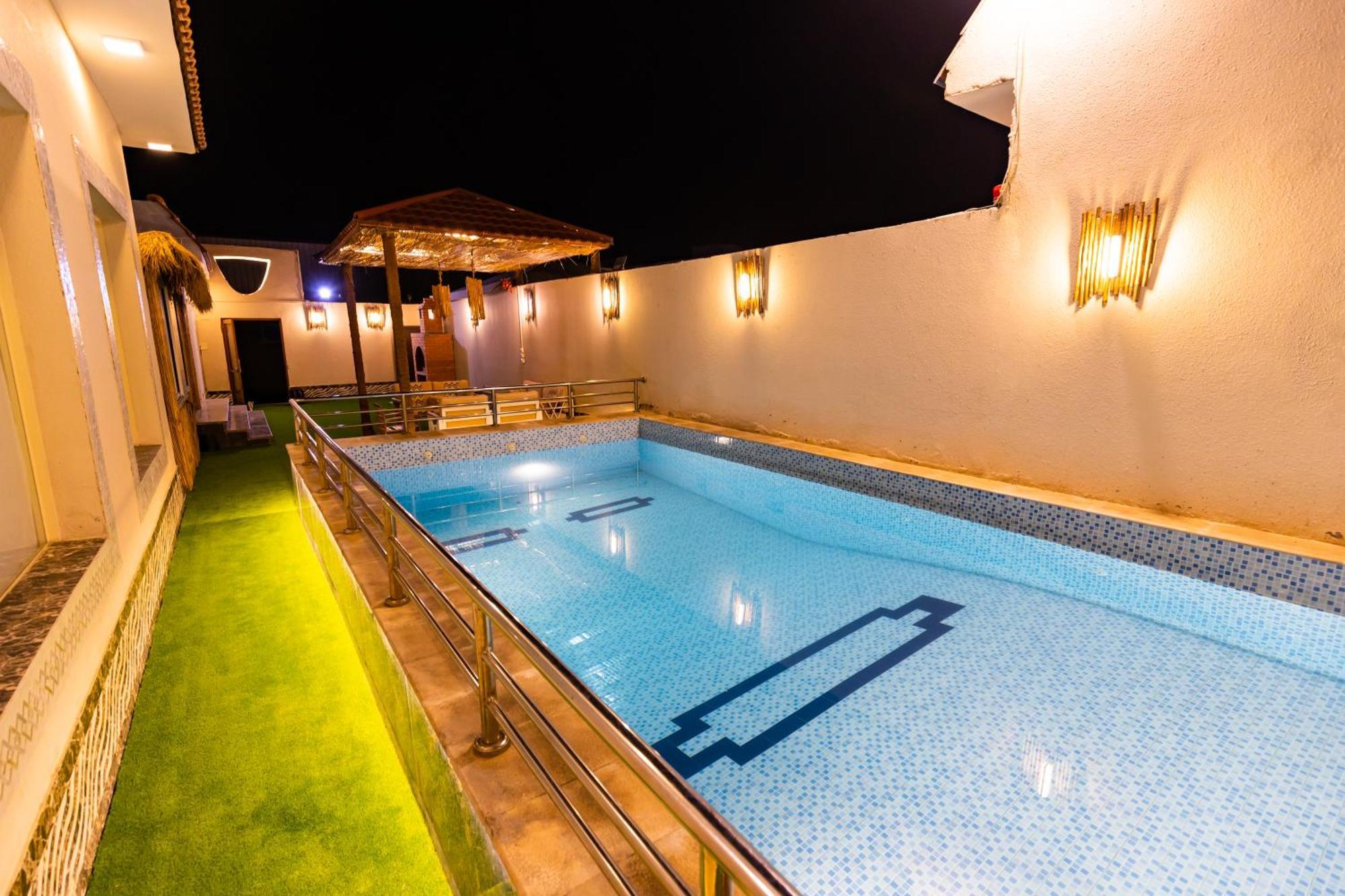 Villa شاليهات الكوخ السويسري وأكوابارك Ash Shishah Exterior foto